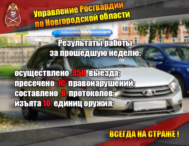 Новгородские росгвардейцы за неделю проверили по месту жительства 68   владельцев гражданского оружия