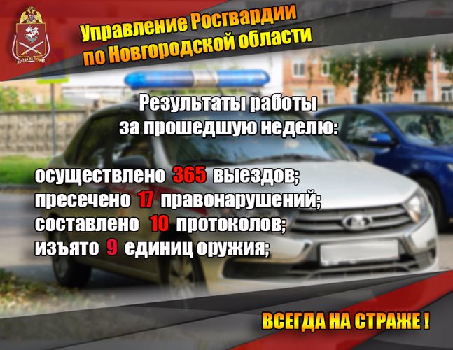 За неделю росгвардейцы 365 раз выезжали по сигналу «тревога»
