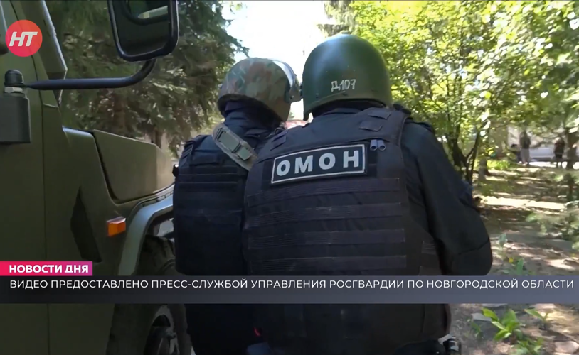 Телесюжет о Дне новгородского ОМОН Росгвардии  в программе "Новости дня" на Новгородском областном телевидении  