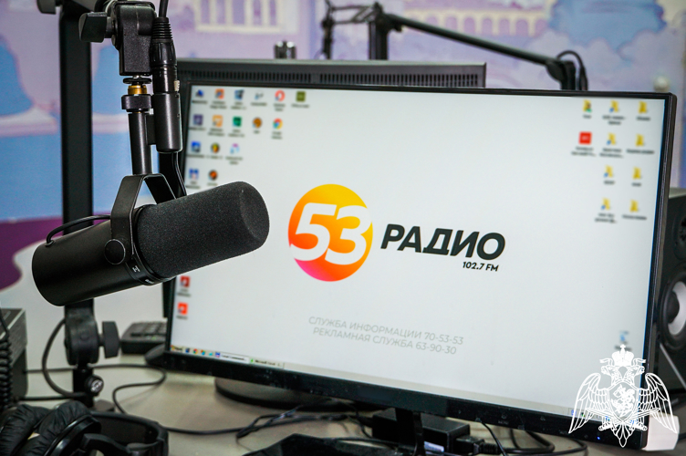 Радиоэфир программы "Новости дня" на "Радио 53" от 10 июня 2025 года о проведении проверок детских лагерей сотрудниками ОВО Росгвардии