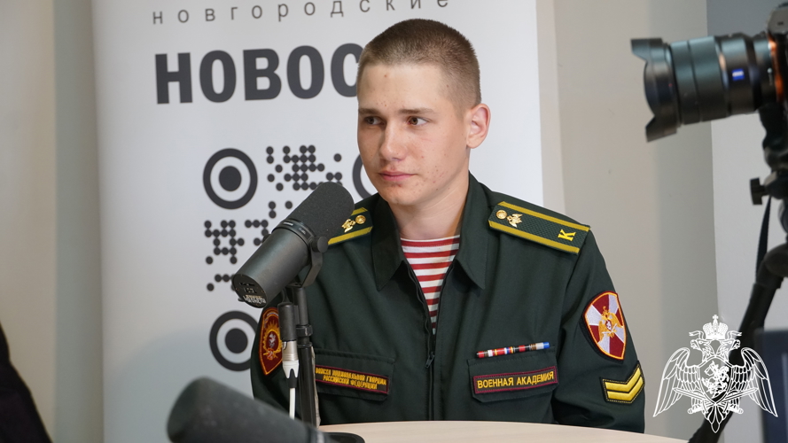 Курсант Росгвардии в День офицера  в подкасте рассказал об обучении в ведомственном ВУЗе