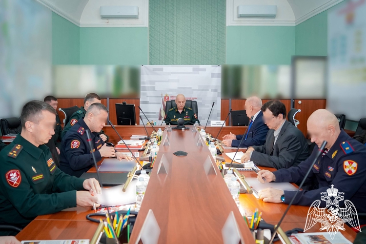 Начальник Управления Росгвардии по Новгородской области полковник полиции Виктор Барушев принял участие в заседании Военного совета Северо-Западного округа Росгвардии