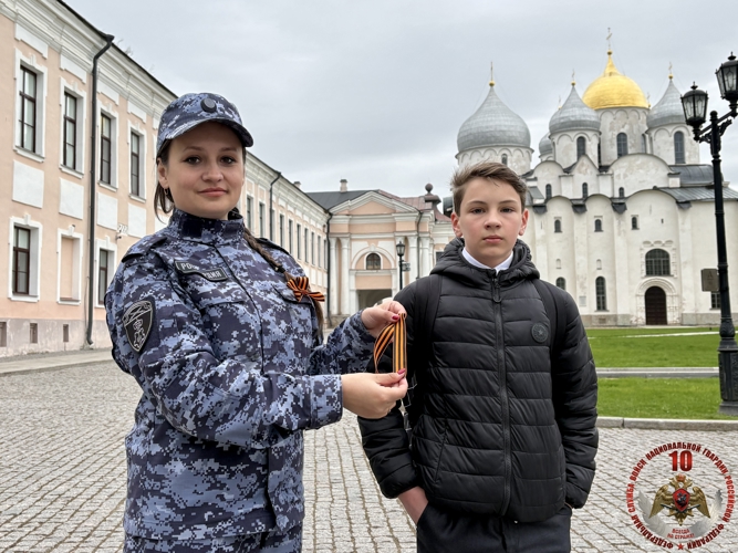 Сотрудники вневедомственной охраны Росгвардии присоединились  к акции «Георгиевская лента»